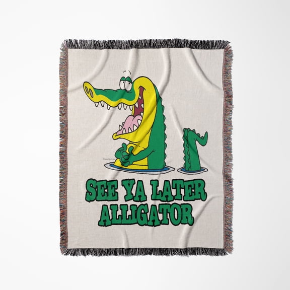 See Ya Later Alligator, Woven Blanket