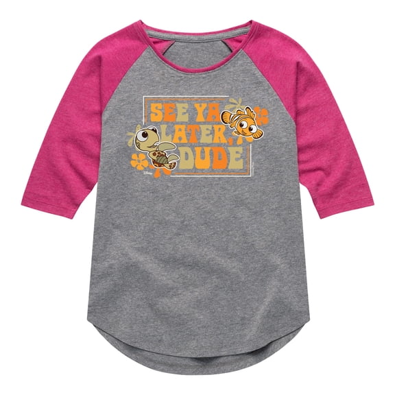 See Ya Later Dude - Toddler And Youth Girls Raglan Graphic T-Shirt
