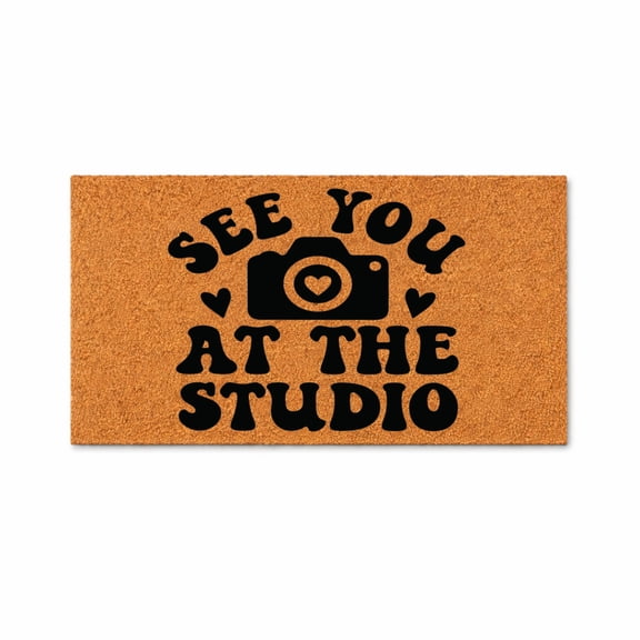 See You At The Studio Doormat, Camera Graphic Welcome Mat, Photography Studio Door Mat, Photographer Gift 7652 (16x24 inches) 7652
