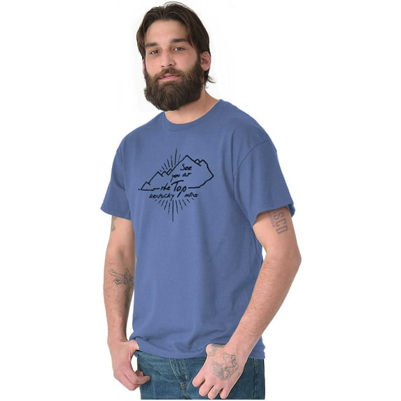 See You At The Top Kentucky Mountains Men's Graphic T Shirt Tees Brisco Brands S