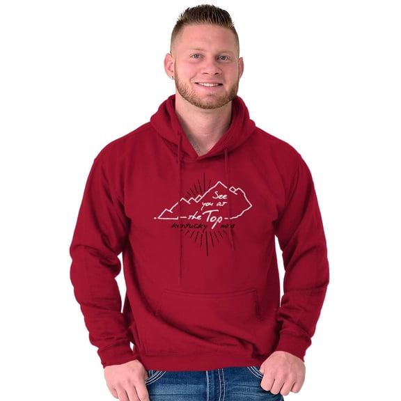 See You At The Top Kentucky Mountains Unisex Plus Fleece Graphic Hoodie Brisco Brands 5X