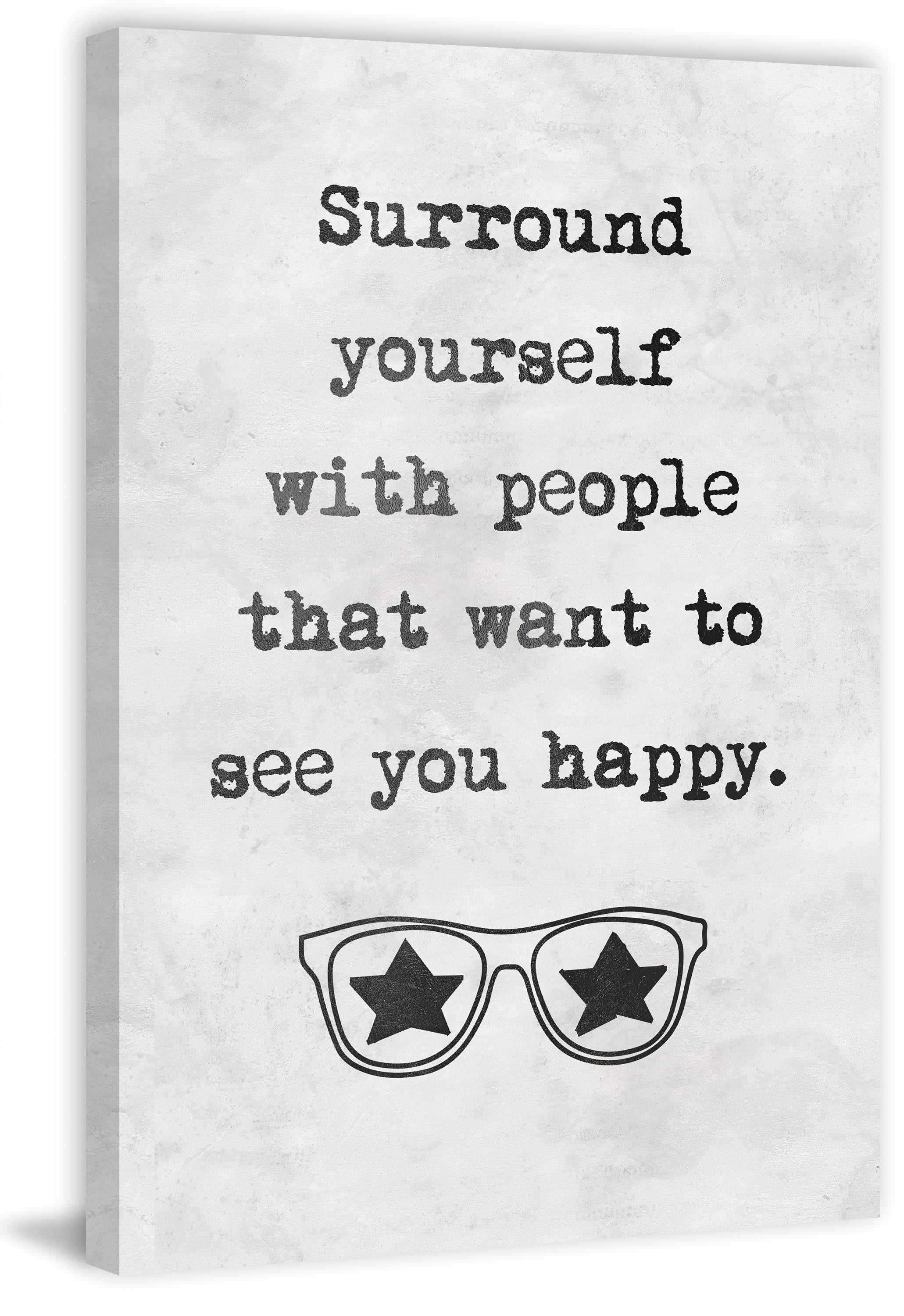 See You Happy Painting Print on Wrapped Canvas
