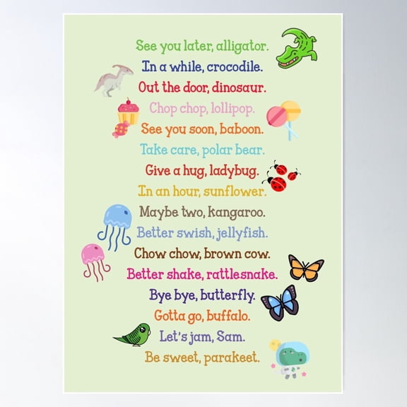 See You Later Alligator Poster Wall Art, Modern Wall Decor For Living Room Bedroom, 16x24 UNFRAMED