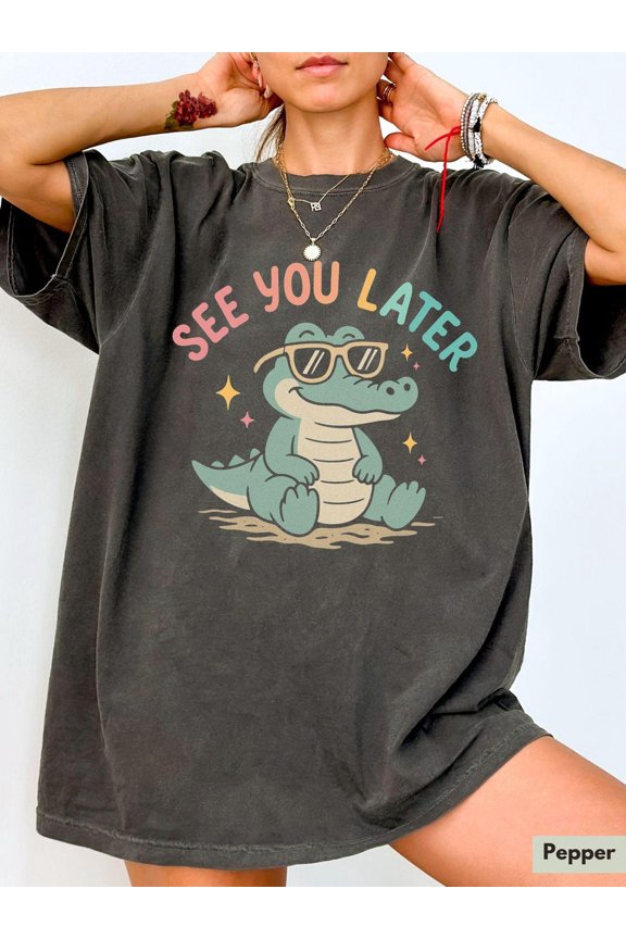 See You Later Alligator School Teacher Last Day Summer Gator T-Shirt