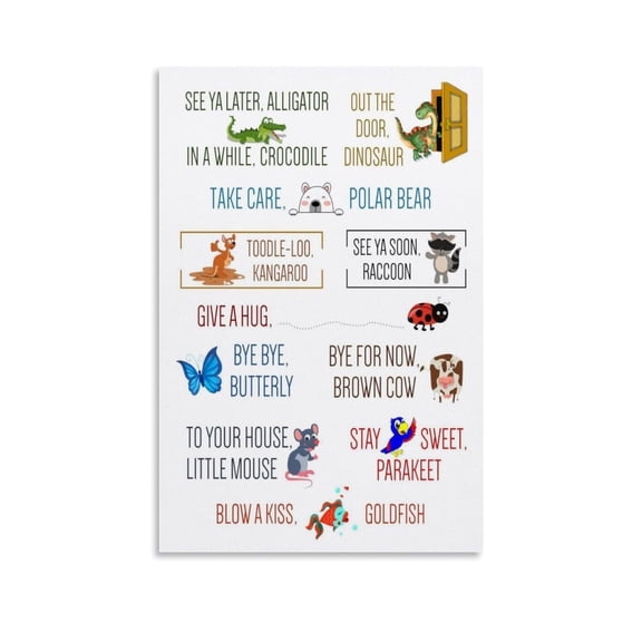 See You Later Funny Animal Poster Canvas (1) Wall Art Posters Wall Art Deco Posters Canvas Printing For Room Aesthetic Decoration Painting Posters Canvas Poster