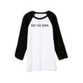 thumbnail image 1 of See You Soon Unisex 3/4 Sleeves Baseball Raglan T-Shirt Tee White Black X-Small, 1 of 4