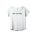 thumbnail image 1 of See You Soon Women's Fashion Slouchy Dolman T-Shirt Tee Heather White X-Large, 1 of 5