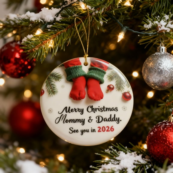 Ornaments by Design – Expecting Parents Gifts – 3 Inch Ceramic Ornament