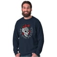 thumbnail image 1 of See You in Hell Skull Roses Tattoo Plus Size Long Sleeve Graphic Tee Shirt Brisco Brands 2X, 1 of 5
