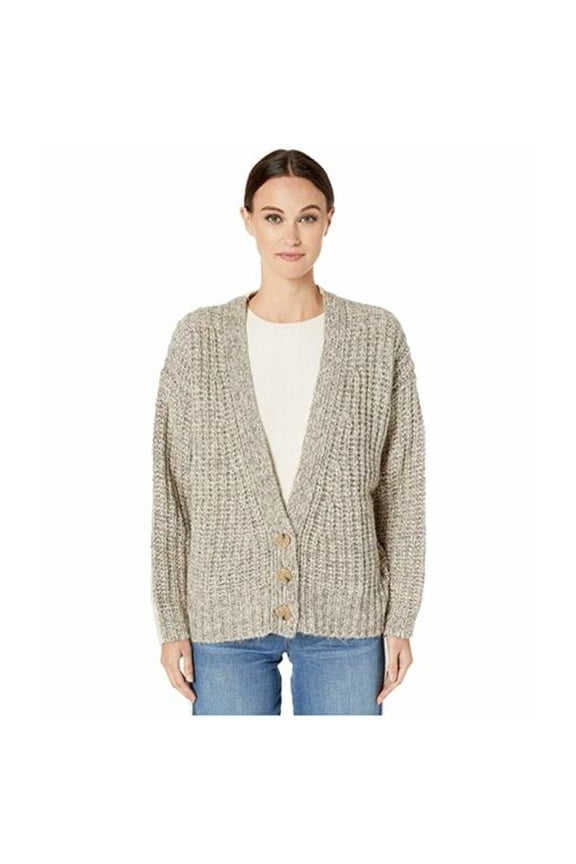 Heavy Knit Button-Up Cardigan Sunny Beige LG