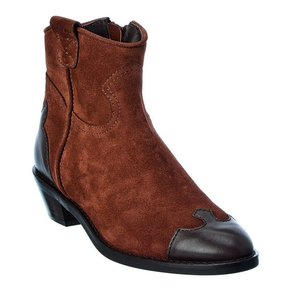 See by Chloe Suede & Leather Bootie, 36, Brown