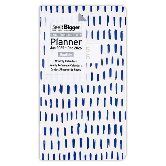 See it Bigger January 2025 - Dec 2026 Monthly Dated Pocket Planner (6.75" x 3.75")