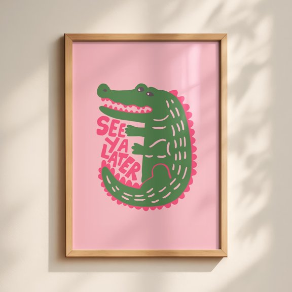 See ya later alligator hallway prints Hallway Decor Goodbye Prints UNFRAMED