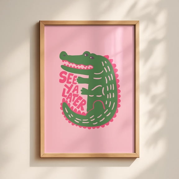 See ya later alligator - hallway prints - Hallway Decor - Goodbye Prints