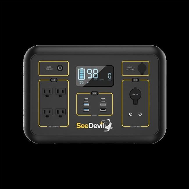 Generatore Portatile SeeDevil 1200W, 1132Wh | Stazione Energia Con 13 Porte, Pura Onda Sinusoidale, Per Camper E Backup
