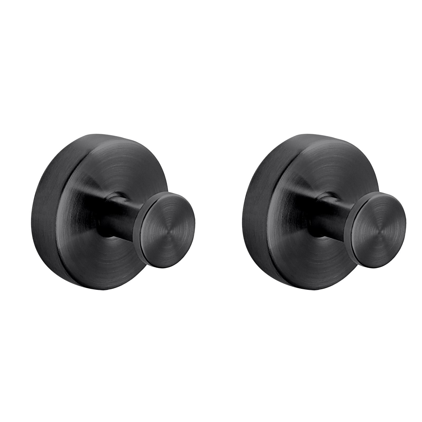 Suction Cup Hooks For Shower, Heavy Duty Towel Hooks For Walls No Damage, Modern Shower Suction Hooks For Kitchen Bathroom Wall, Glass, Mirror, Tile, Hanging Towels Robes, Black (4 Pack