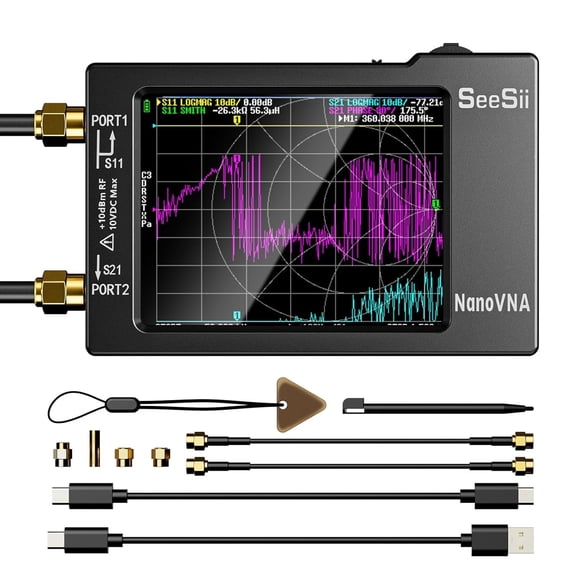 SeeSii NanoVNA H Vector Network Analyzer 10KHz-1.5GHz MF HF VHF Antenna Analyzer