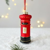 Seebayas Christmas Glass Ornament Set of 2, Unique Snowman and Tree Decor, Handcrafted Holiday Ornaments for Christmas Tree, Home, Mantel, Table Centerpiece, Festive Gift