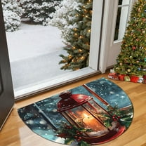 Seebayas Christmas Welcome Doormat 40x60cm Non-Slip Absorbent Polyester Entryway Rug for Front Door, Kitchen, Bathroom, Bedroom Home Decor Mat