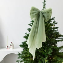 Seebayas Large 75cm Velvet Christmas Bow for Tree Decoration, Wedding Arch, Gift Box & Party Decor, Premium Polyester with Memory Pleat, Wrinkle-Resistant Hanging Ornament