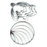 seebee Concha Cutter Mexican Bread Mold 4.3in with 5 Sizes Pig Cookie Cutter Mexican Stainless Steel Concha Cutter Designed for Making Mexicos Traditional Sweet Bread, Conchas