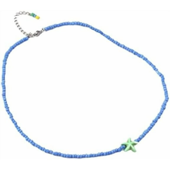 Seed Bead Choker Necklace for Women Bohemian Tiny Beads Choker Colorful Rice Bead Starfish Choker Summer Surfer Beach Necklace Jewelry Gift