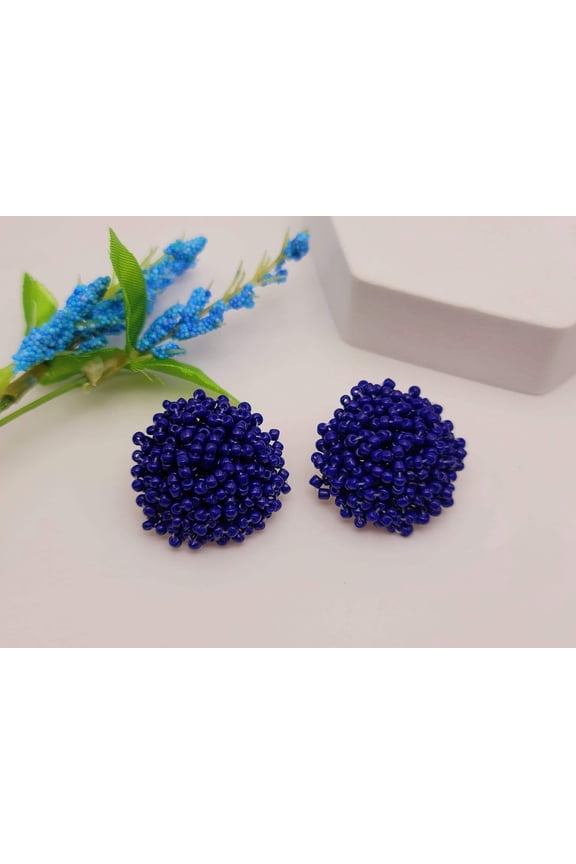 Seed Bead Round Earring connectors Beaded Earring Topper