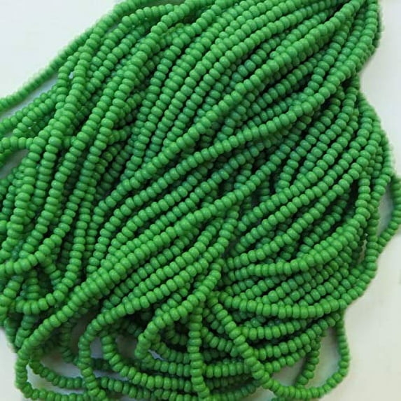 Seed Beads 10/0 Czech Opaque Light Green (one Hank Pack) Glass Preciosa
