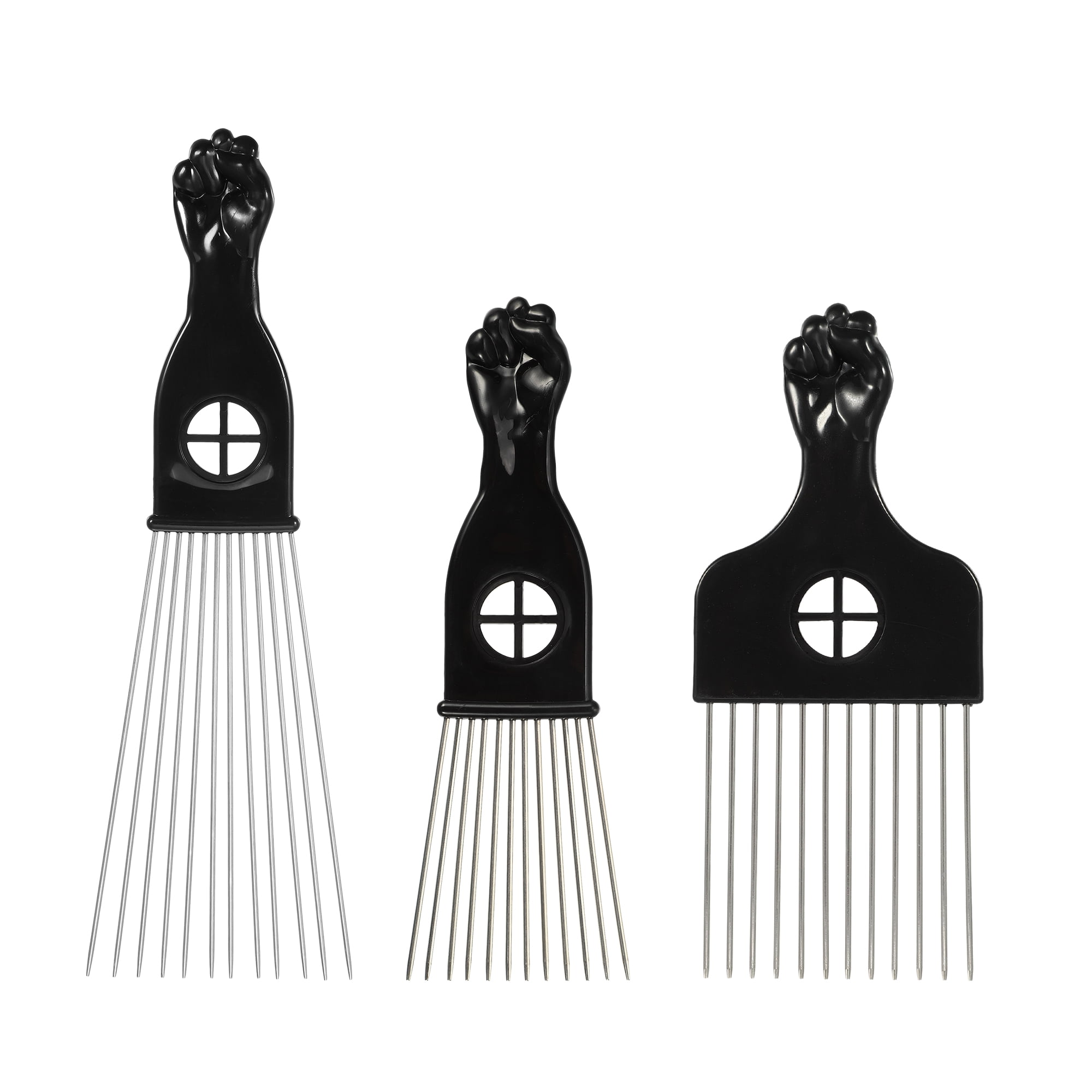 Unique Bargains 3pcs Metal Hair Comb Set for Curly and Thick