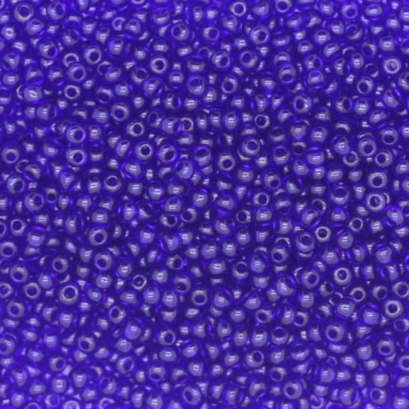 Seed Beads Dark Blue Transparent See-Thru 10/0 Czech Glass Full Hank Pack