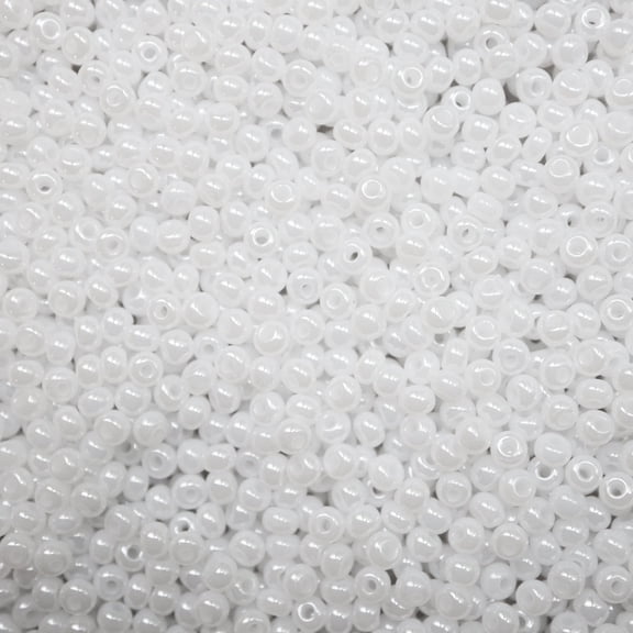 Seed Beads White Pearl 6/0 Czech Glass Full Hank Pack