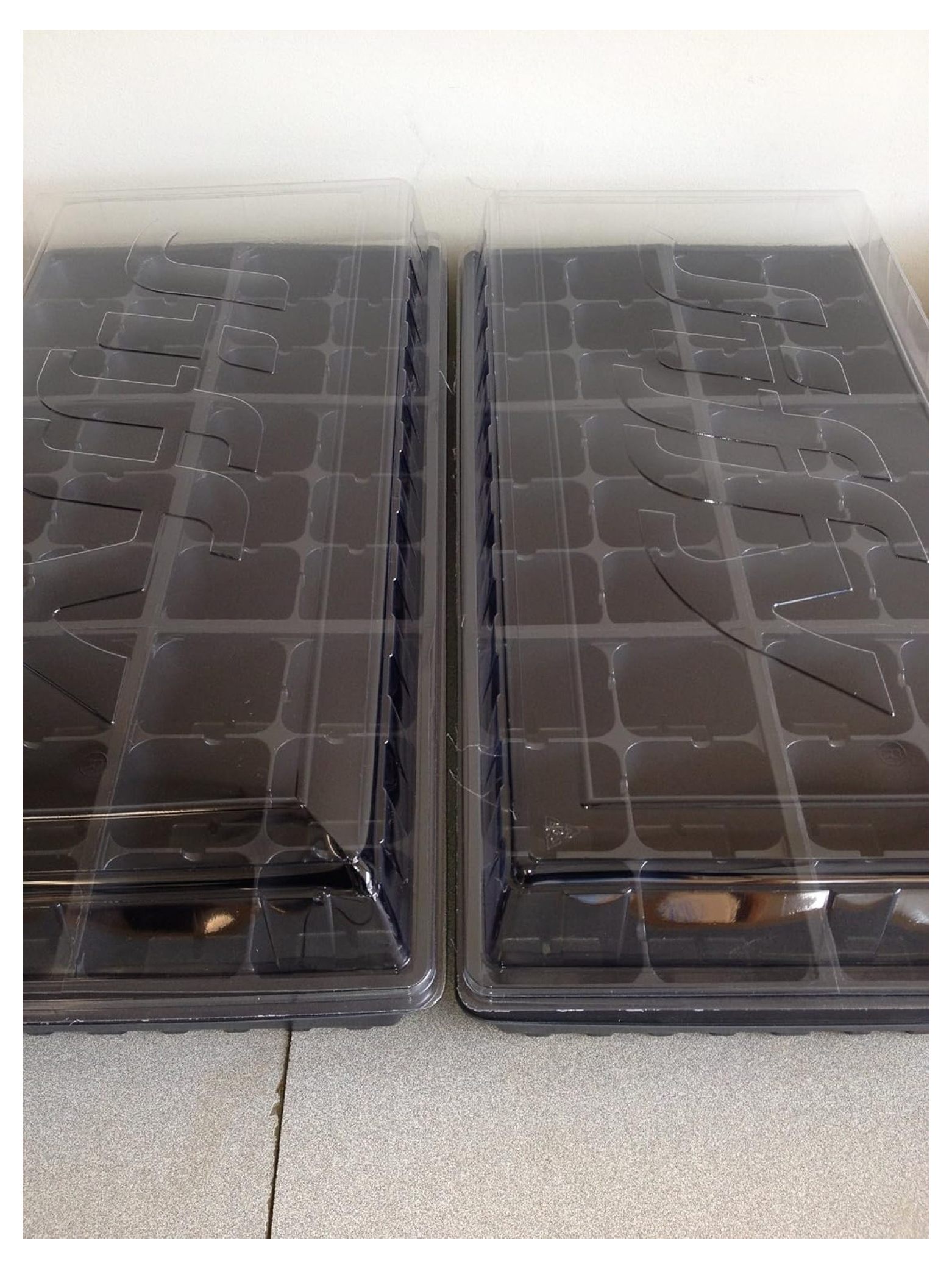 Seed Germination Kit, 2 Seed Trays, 72 Large Cells, 2 Dome Lids