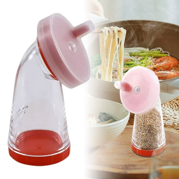 Seed Grinder Compact Spice Mill Manual Pepper Grinder For Pepper Rice Flaxseeds Home Kitchen(Red-12X5Cm)