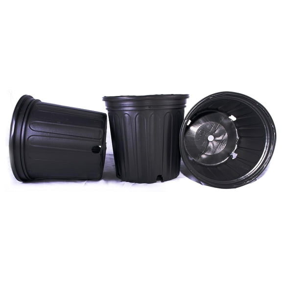 Seed Kingdom 10 New Plastic Nursery 2 Gallon Trade Pot ~ Actual Volume: 1.593 Gallons Black 9 inches in diameter x 8.5 inches in depth