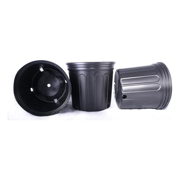 Seed Kingdom 12 New Plastic Nursery 3 Gallon Trade Pot ~ Actual Volume: 2.296 Gallons