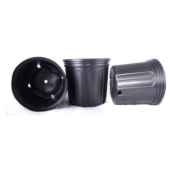 Seed Kingdom 12 New Plastic Nursery 3 Gallon Trade Pot ~ Actual Volume: 2.296 Gallons