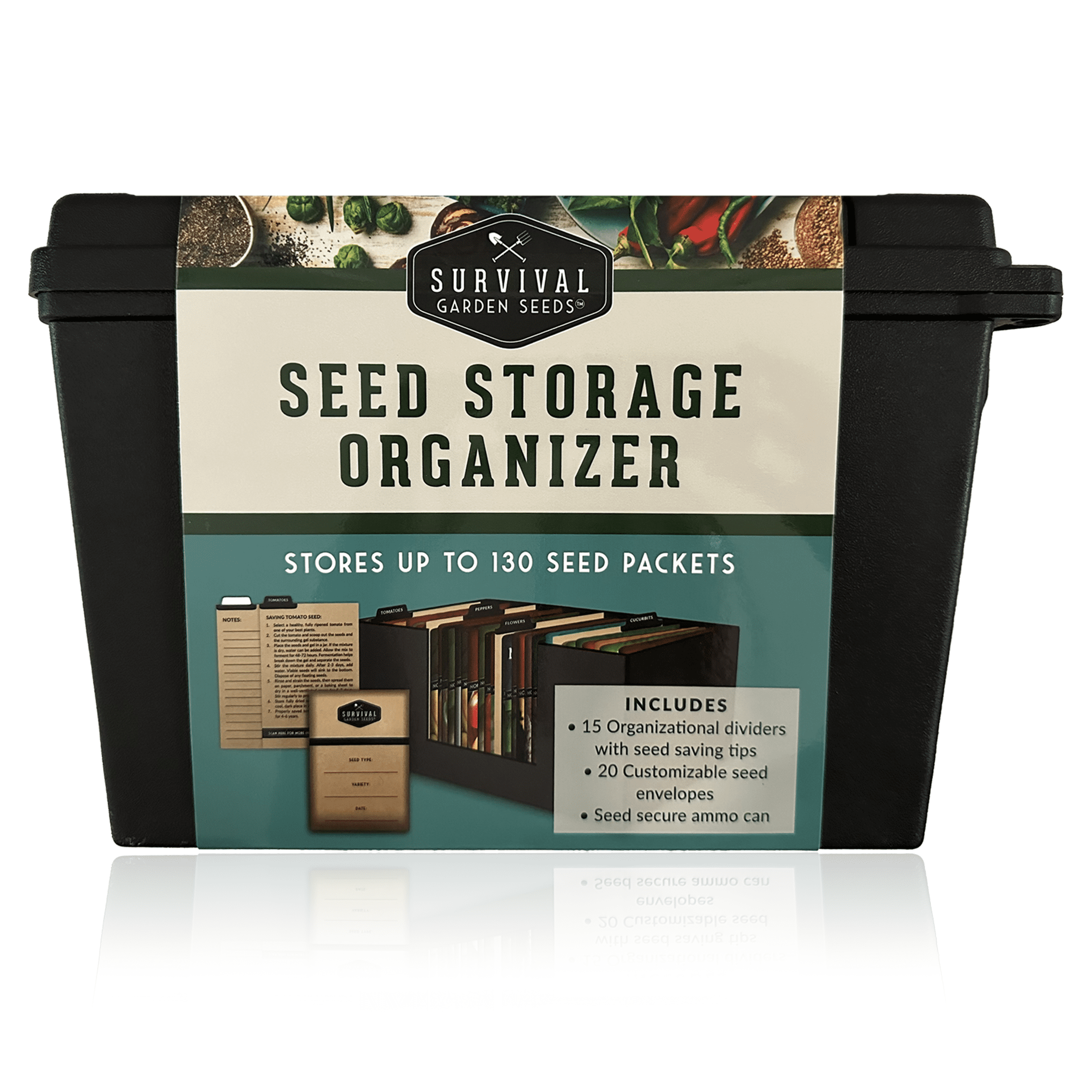 Seed Organizer for Vegetable, Herb & Flower Seeds - New Waterproof Box for Indoor & Outdoor Storage - Walmart.com