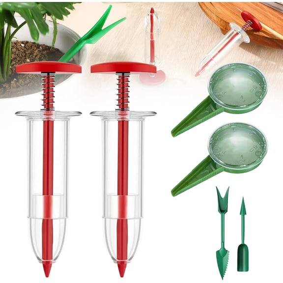 Seed Planter Tool, 6 Pcs Mini Seed Spreader, 2025 Seed Spreader Handheld, Mini Sowing Seed Dispenser, Seed Dispenser for Small Seeds (6pcs)