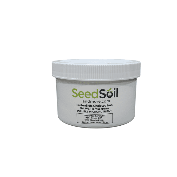 Seed, Soil, and More 6% EDDHA Chelated Iron Fertilizer, 1 lb