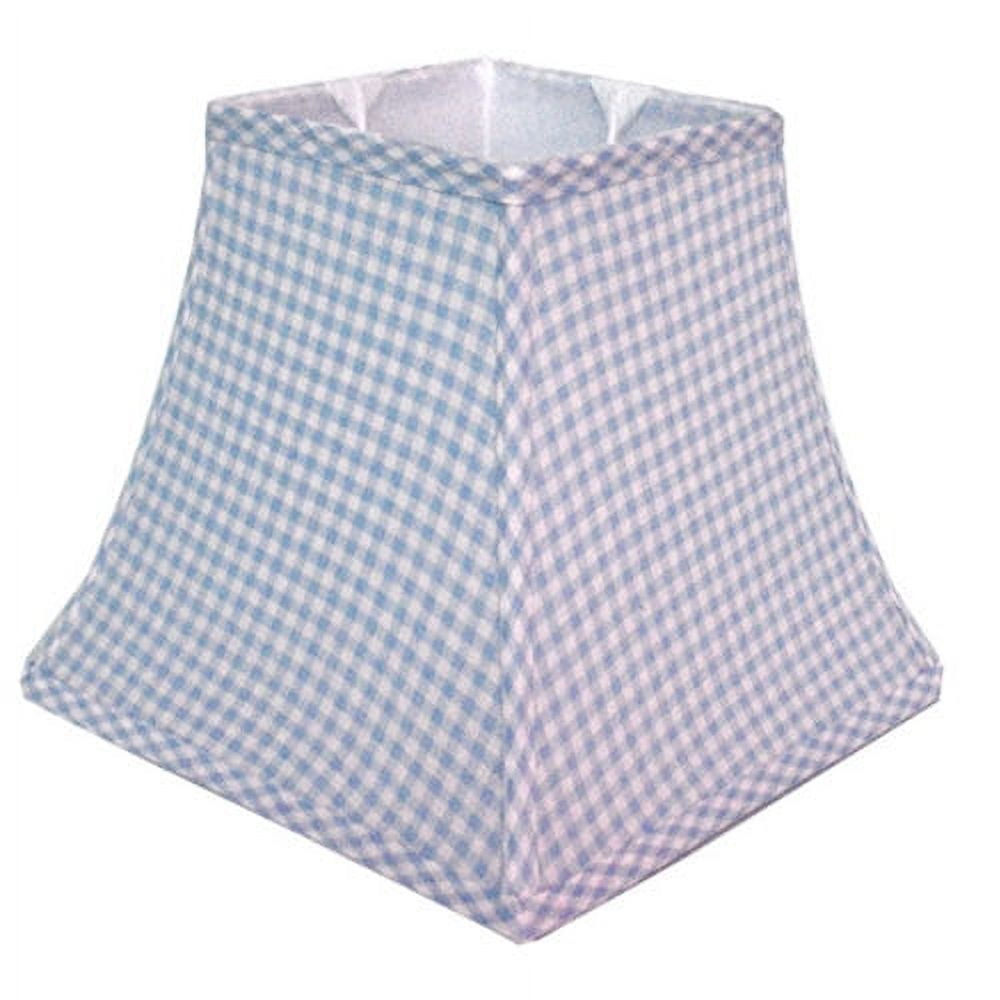 Seed Sprout Gingham Lampshade, Blue