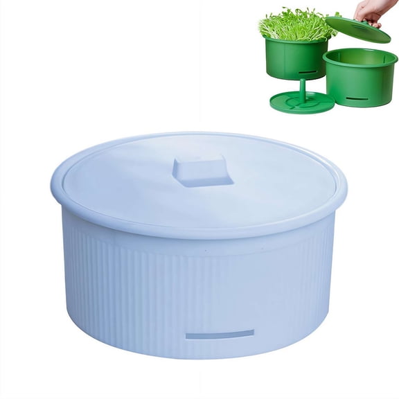 Seed Sprouter Tray with Humidity Lid, Grade Soil-Free Sprouting Kit, Large Capacity Wheatgrass Grower & Microgreens Germination Station for Beans, Peas
