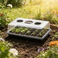 thumbnail image 1 of Seed Starter Kit with Adjustable Ventilation Dome, 24 Cell Seedling Tray with Humidity Control, Germination Tray for Indoor Seed Starting, Reusable Plant Starter Kit for Vegetables Flowers Herbs, 1 of 6
