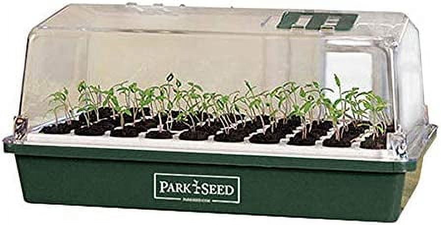Seed Starter Kit with 60 Cell Planting Block, Base Tray, Humidity Dome & 60 Bio Sponges