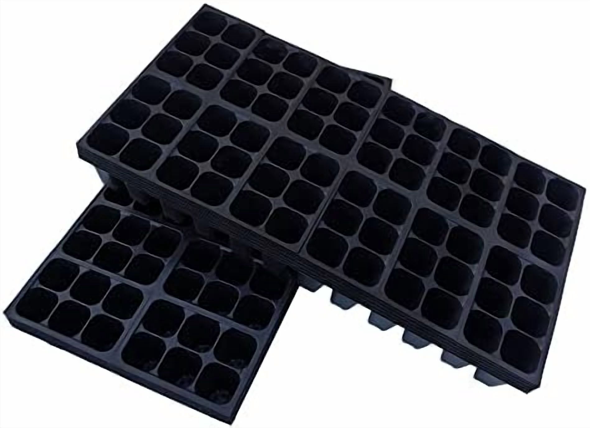 Seed Starter Tray, 1440 Cells (240 Trays - 6 Cells Per Tray) + Plant Stakes