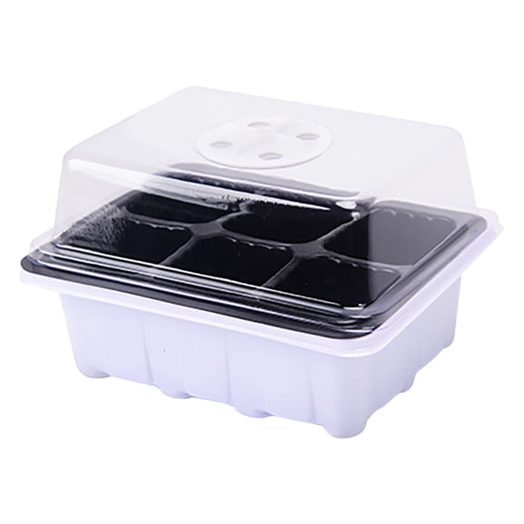 Seed Starter Tray Seedling Kits,Plant Starter Kit with Adjustable Humidity Dome and Base Indoor Greenhouse Mini Propagator for Seeds Growing Starting (12 Cells per Tray)