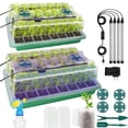 thumbnail image 1 of MQHUAYU Seed Starter Tray with Grow Light, 2 Pack 80 Cells Smart Timer Seedling Starter Kit with Humidtiy Dome, Plant Seed Germination Kit Planting Seeds, 1 of 9