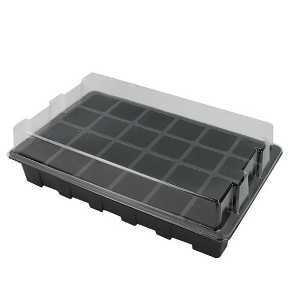 Seed Starter Tray with Humidity Dome and Drainage Holes for Propagation and Germination of Plants Herbs Flowers Vegetables Indoor Outdoor Gardening