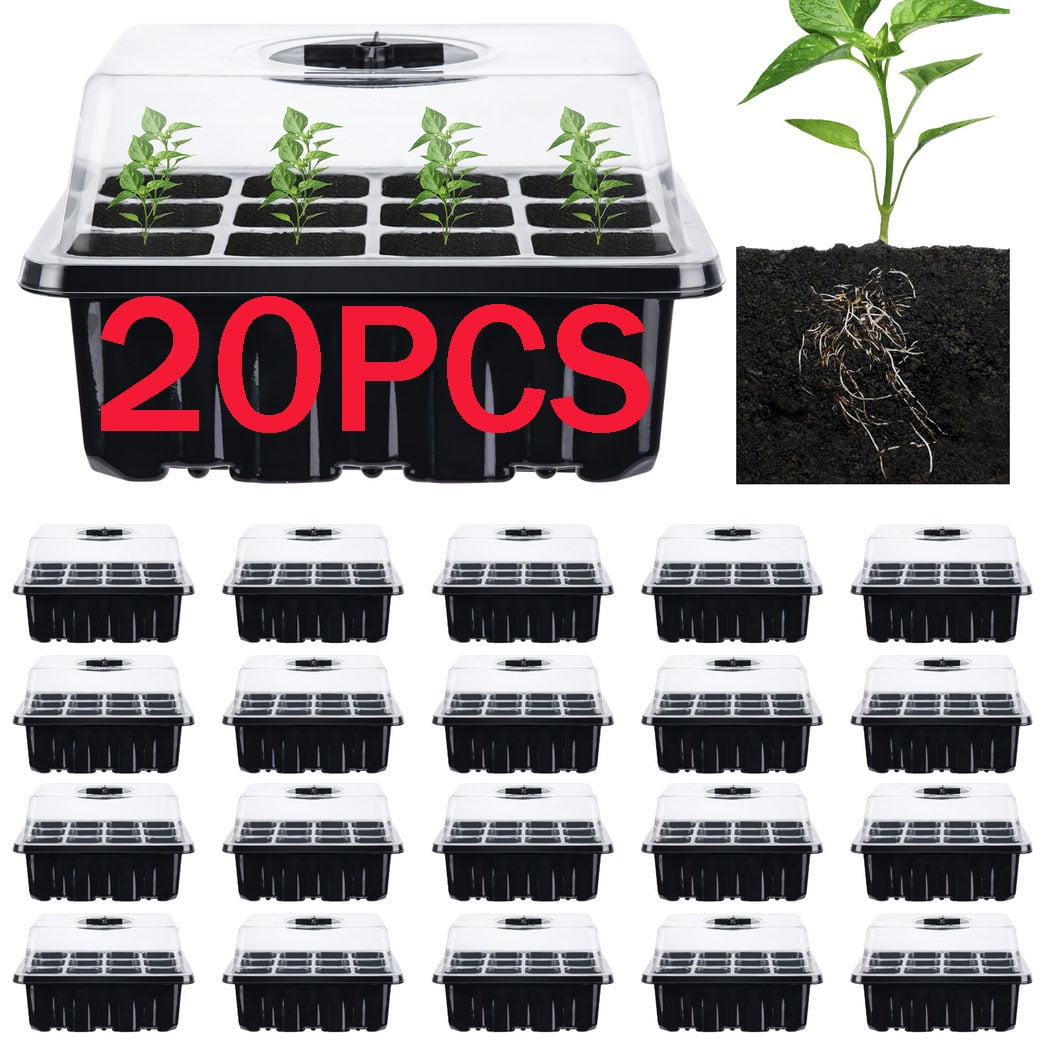Seed Starter Trays, 20Pcs Seed Starter Kit, Reusable Seedling Starter