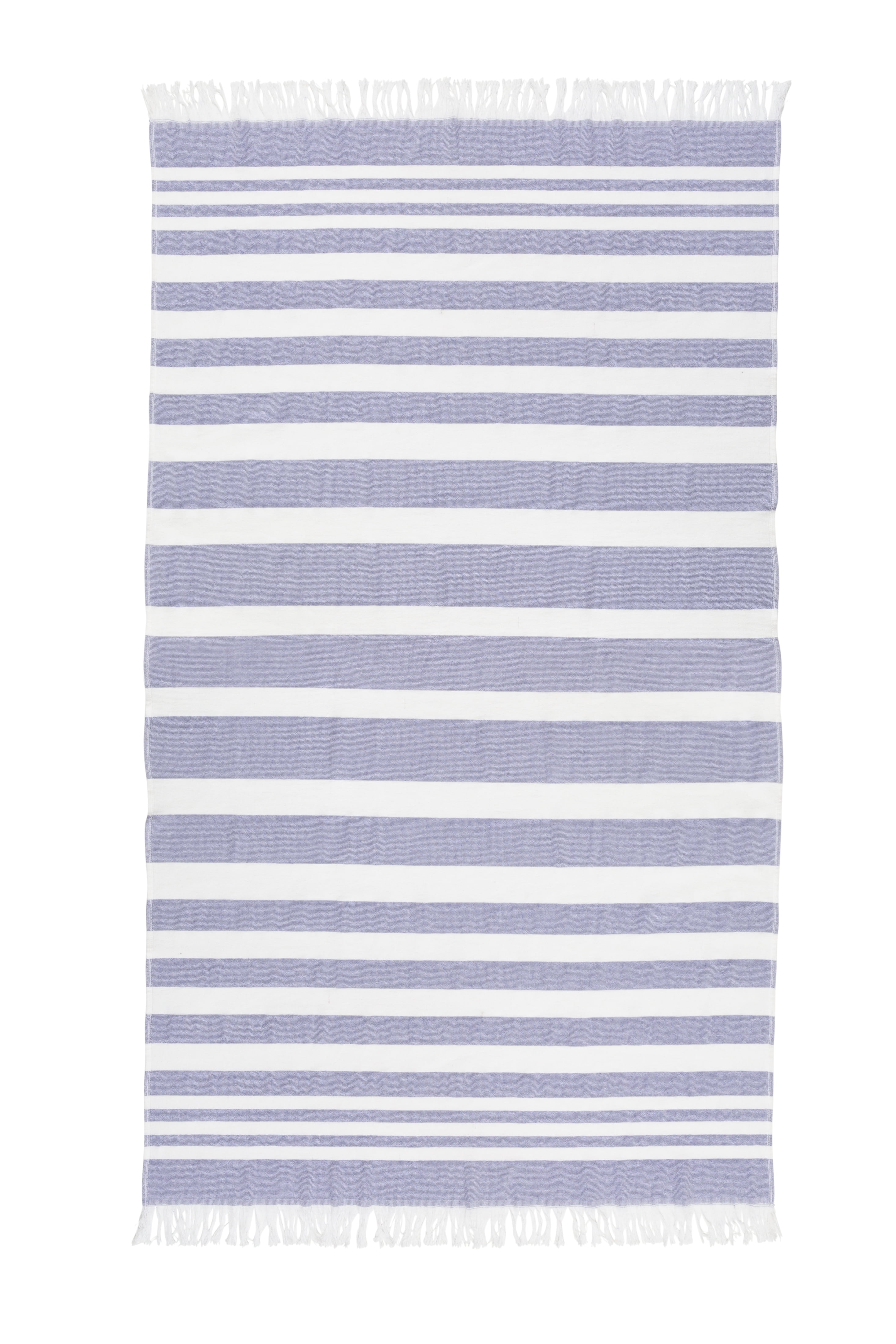 Seed & Stone Ultra Soft Beach Towel With 40% Recycled Fabric, 34" by 64", Izmir, Blue and White
