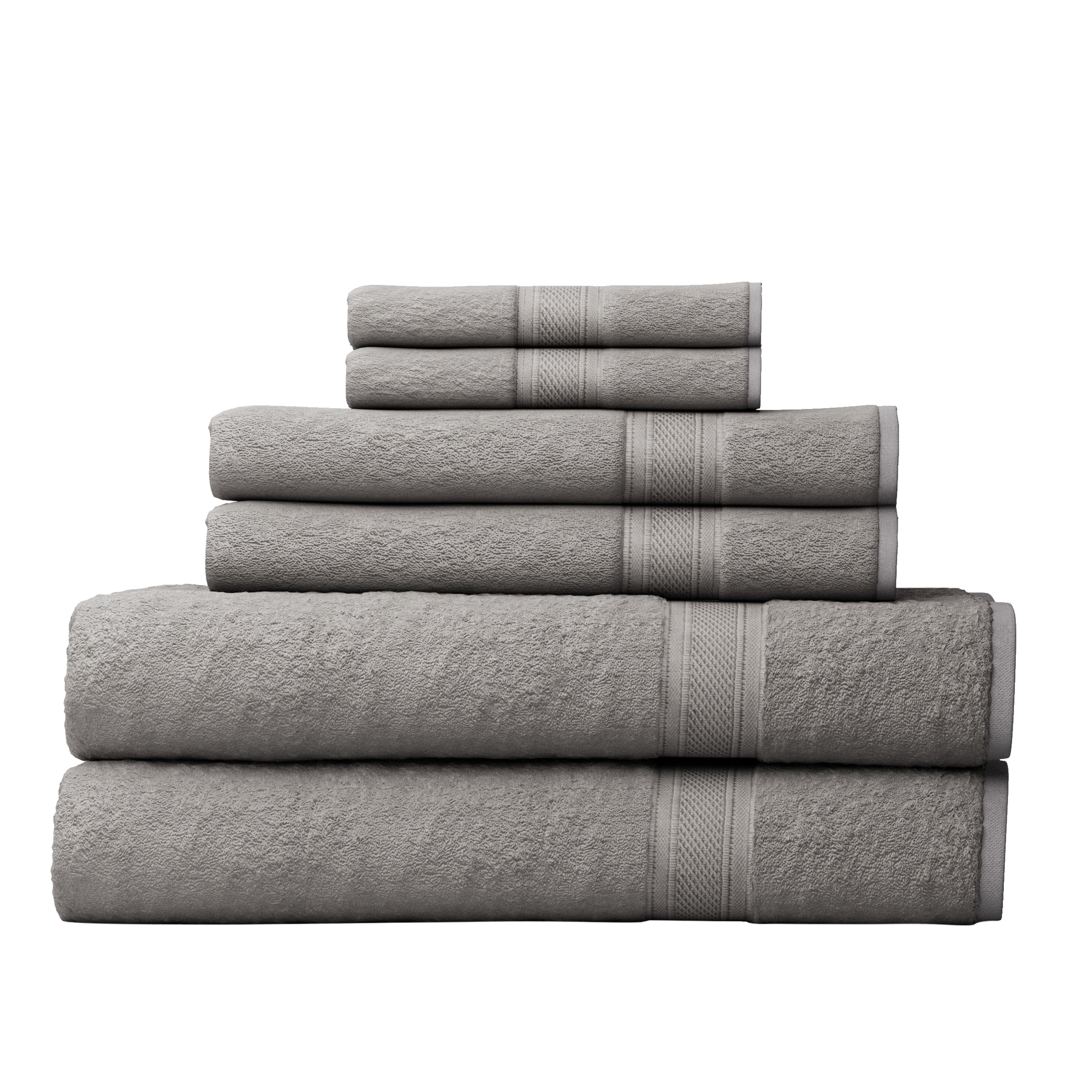 Mainstays Performance Textured Bath Towel, 54" x 30", Grey